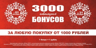 3000 новогодних бонусов в подарок!